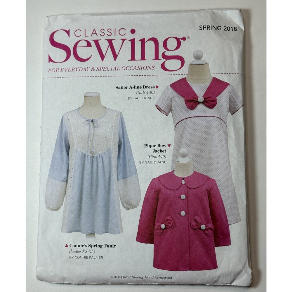 Classic Sewing 2018 Girls and Misses Sizes Jacket Tunic A-Line Dress vn
